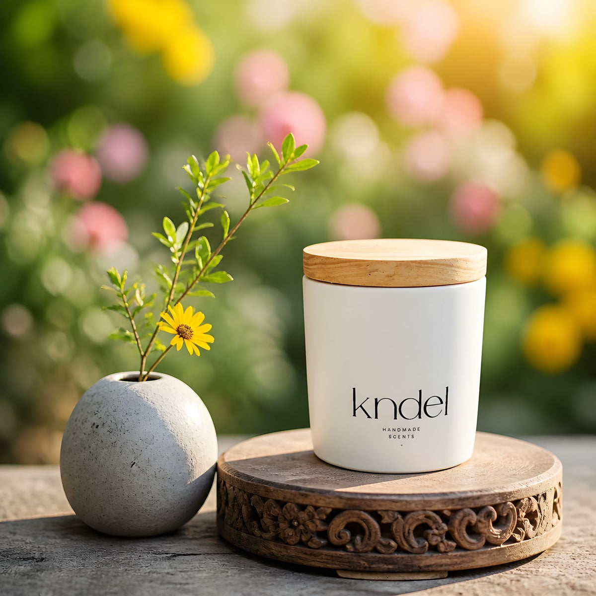 Vela artesanal KNDEL Albina aroma coco en edición SALE